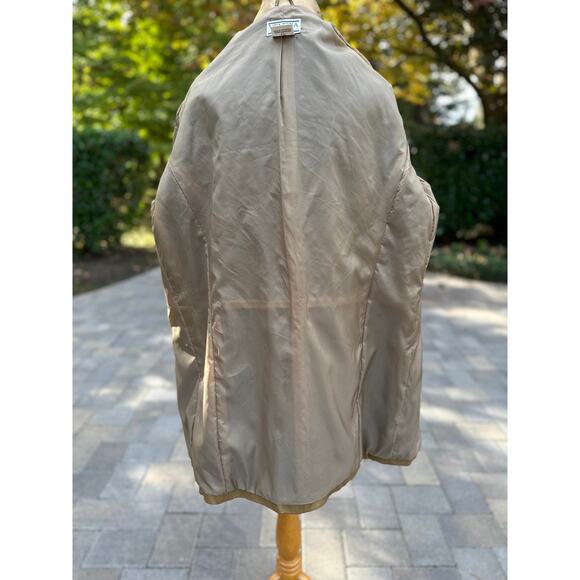 Vintage 90 Gold Metallic Leather Coat StreetStyle StreetWear FlyGirl Fall Winter - Picture 7 of 10